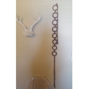 Boho circle woven self tie belt with beaded ends